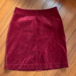 NWOT Loft Red/burgundy Skirt
